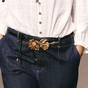 Zara NWT flower cord belt 4548/077